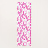 明るいピンクと白のインクのような丸い線のパターン ヨガマット (裏面)