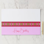 明るいピンクと白の紙ランチョンマット ペーパーパッド (インサイチュ)