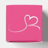 明るいピンクと白エレガントの四角のギフトボックス フェイバーボックス (上部)
