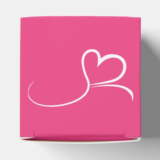 明るいピンクと白エレガントの四角のギフトボックス フェイバーボックス (上部)