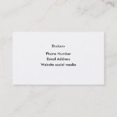 明るいピンクと金ゴールドのダマスク会社のロゴ 名刺 (裏面)