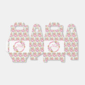 明るいピンクと金ゴールドエレガントの花の誕生日 フェイバーボックス (折り畳みなし)