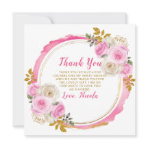 明るいピンクと金ゴールドエレガントの花のSweet sixteen