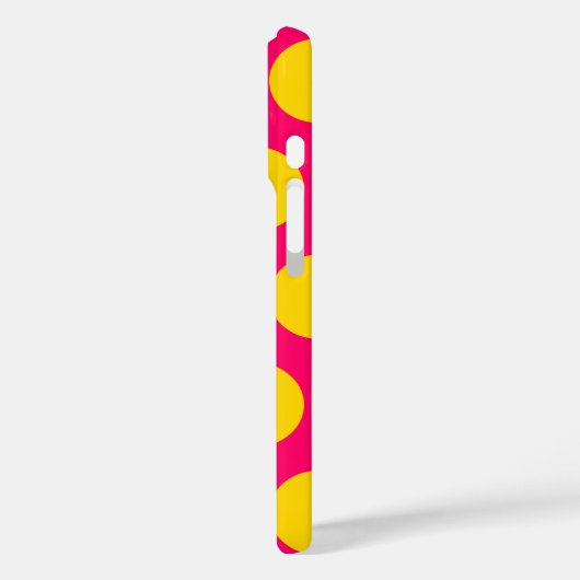 明るいピンクと金ゴールド水玉模様 Case-Mate iPhoneケース (裏面 / 左)