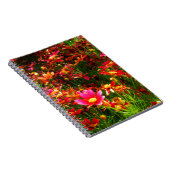 明るいピンクと黄色のデイジー野生の花 ノートブック (右側)