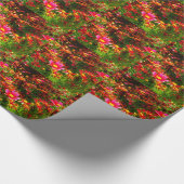 明るいピンクと黄色のデイジー野生の花 ラッピングペーパー (角)