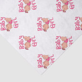 明るいピンクのかわいい漫画の女の赤ちゃんの文字- 薄葉紙 (詳細)