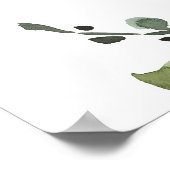 明るいピンクのオレンジ色の女の子のベビーを振りかけてようこそ ポスター (角)