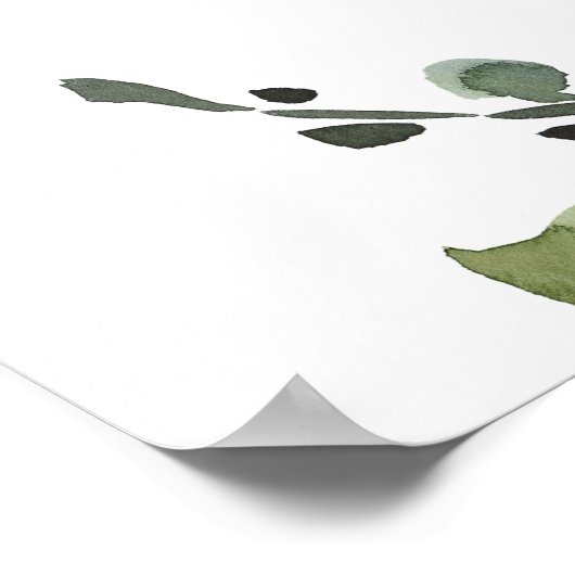 明るいピンクのオレンジ色の牡丹の女の子の赤ちゃんシャワーへようこそ ポスター (角)