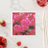 明るいピンクのカクテルナプキンフローラデザイン スタンダードカクテルナプキン (インサイチュ)