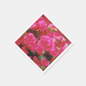 明るいピンクのカクテルナプキンフローラデザイン スタンダードカクテルナプキン (角)
