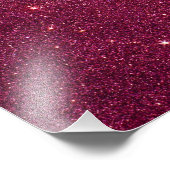 明るいピンクのグリッター フォトプリント            (角)