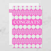 明るいピンクのゴルファーのカスタマイズあいさつカード サンキューカード (正面/裏面)