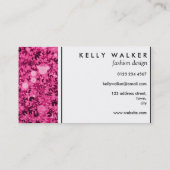 明るいピンクのスパンコールの名刺 名刺 (裏面)