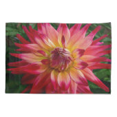 明るいピンクのダリアの枕カバー 枕カバー (裏面)