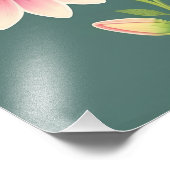 明るいピンクのデイジー フォトプリント            (角)