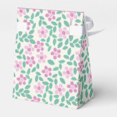 明るいピンクのデイジー ベビーシャワー フェイバーボックス (裏面サイド)