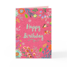 明るいピンクのハッピーバースデーの国の花