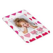 明るいピンクのハート写真バレンタインデーC マグネット (右側)