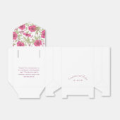 明るいピンクのバラの結婚式 フェイバーボックス (折り畳みなし)
