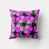 明るいピンクのバラ枕 クッション (裏面)