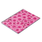 明るいピンクのバラ ノートブック (左側)