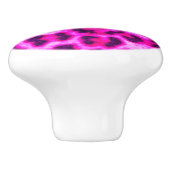 明るいピンクのヒョウ柄 セラミックノブ (側面)