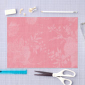 明るいピンクのピンクの花のパターン 薄葉紙 (クラフト)