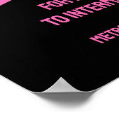 **明るいピンクのフィットネストレーナーの写真** ポスター (角)