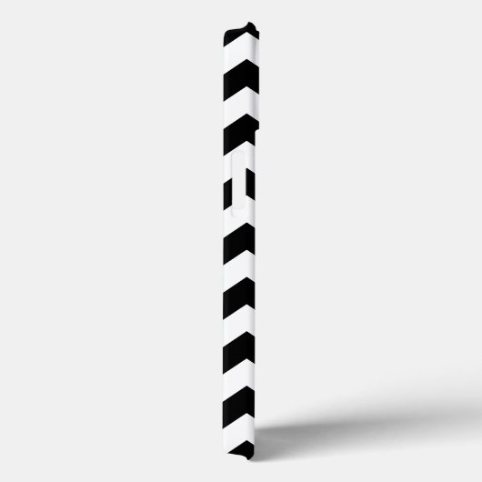 明るいピンクのフラミンゴ黒と白のジグザグ Case-Mate iPhoneケース (裏面 / 右)