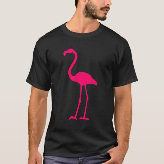 明るいピンクのフラミンゴ Tシャツ (正面)