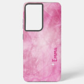 明るいピンクのフレア SAMSUNG GALAXYケース (裏面)