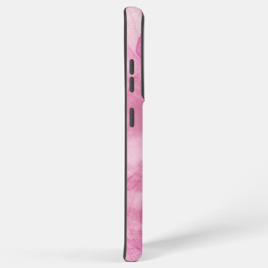 明るいピンクのフレア SAMSUNG GALAXYケース (右側面)