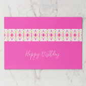 明るいピンクのフローラアクセント ペーパーパッド (正面)