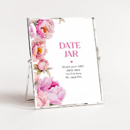 明るいピンクのフローラ日付ナイトアイディア日付jar ポスター
