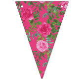 明るいピンクのフローラ結婚のバンティングフラグ バンティングフラッグ (第1の旗)