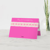 明るいピンクのフローラ カード (裏面)