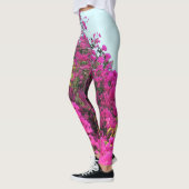 明るいピンクのブーゲンビリアの写真によって印刷されるレギンス レギンス (左)