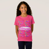 明るいピンクのプリンセスハートTシャツ Tシャツ (正面フル)