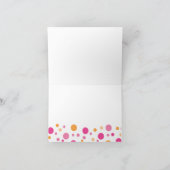 明るいピンクのベビーのフクロウ カード (内部)