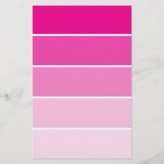 明るいピンクのペンキのサンプル 便箋 (正面)