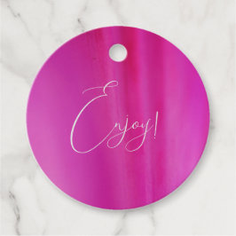 明るいピンクのメッセージカード フェイバータグ