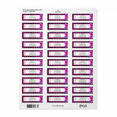 明るいピンクのメリークリスマスポルカドットプリント ラベル (フルシート)