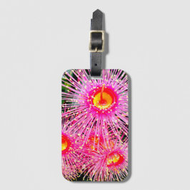 明るいピンクのユーカリの実の花 ラゲッジタグ