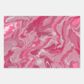 明るいピンクのラッピング紙フラットシートセット3 ラッピングペーパーシート (正面3)