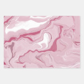 明るいピンクのラッピング紙フラットシートセット3 ラッピングペーパーシート (正面3)