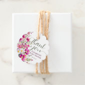 明るいピンクのワイルドフラワーズフローラボホベイビーシャワー フェイバータグ (インサイチュ)