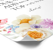 明るいピンクのワイルドフラワーミモサ徴候 ポスター (角)