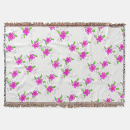 明るいピンクの上品 スローブランケット