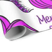 明るいピンクの人魚の尾を持つ人魚の分隊 ラッピングペーパー (ロールコーナー)